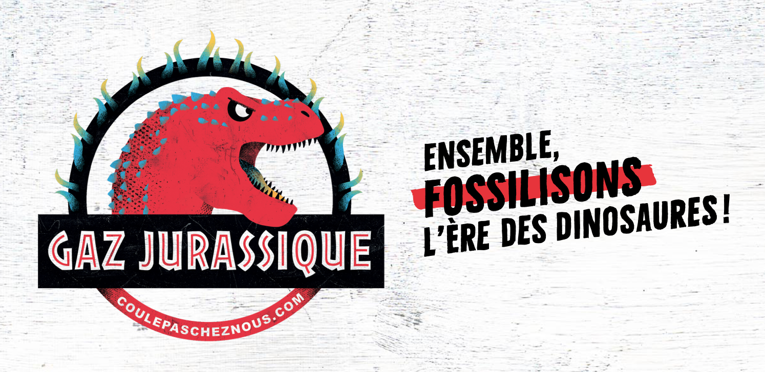 «Gaz jurassique» à Montmagny: une campagne citoyenne invite à fossiliser l’ère des dinosaures… et le gaz naturel